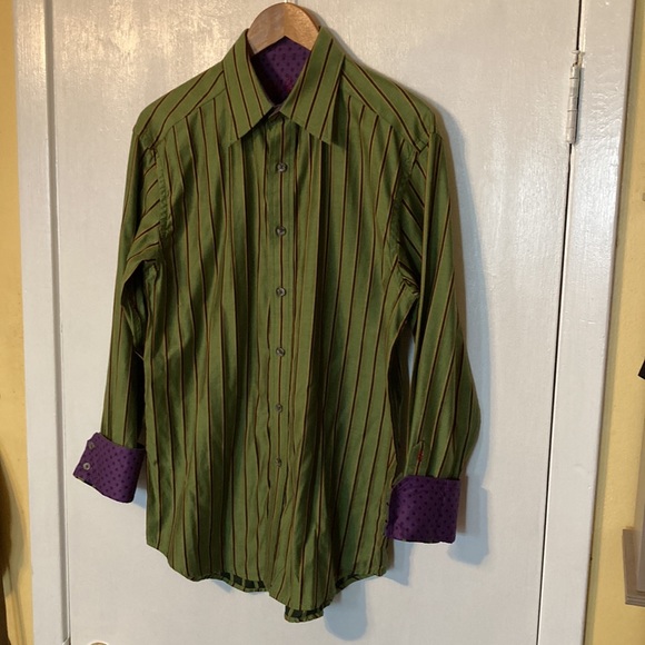 Robert Graham Men’s Joker Long Sleeve Button Down Shirt - Picture 2 of 6